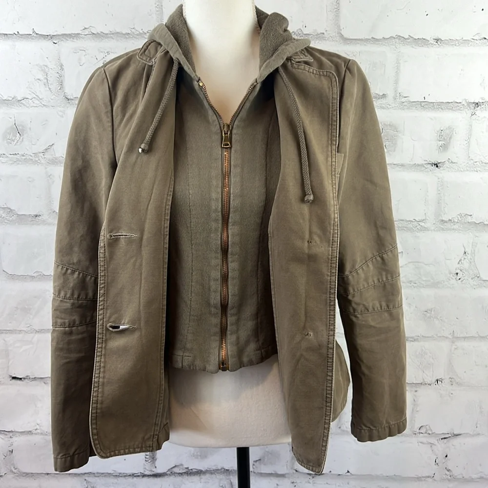 Max & Co 100% Cotton Hooded Jacket Brown - Picture 8 of 14